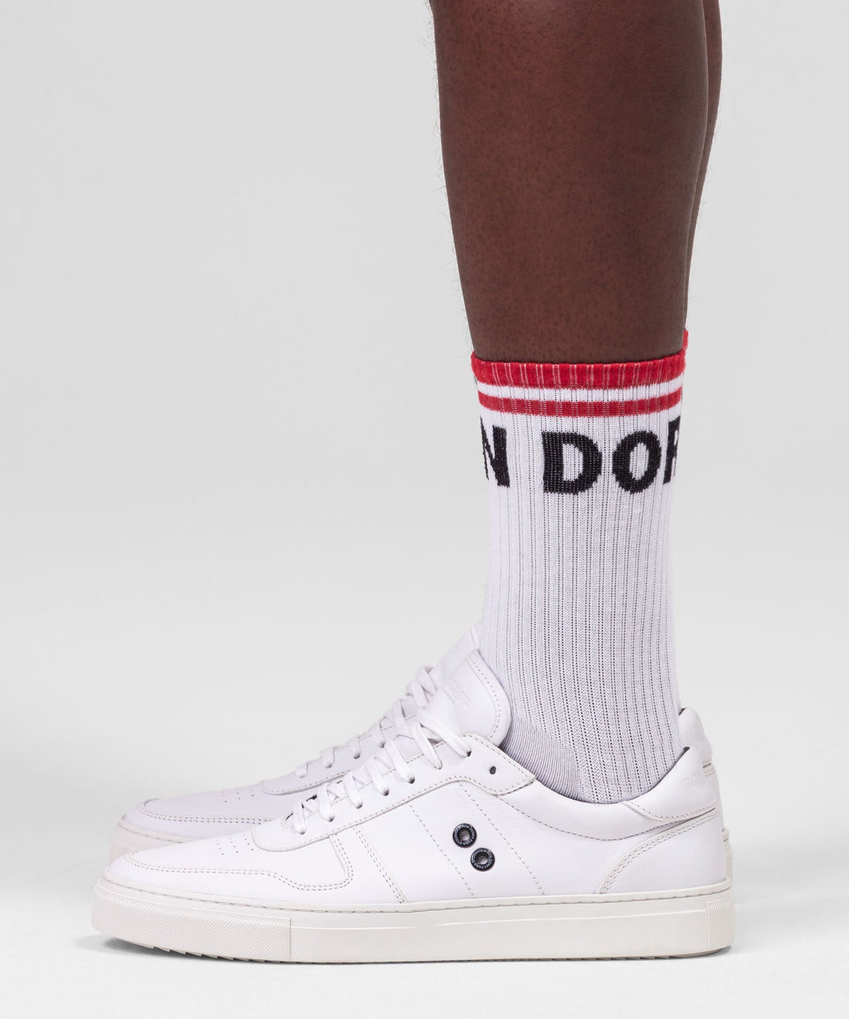 Sports Socks RON DORFF: White / Amalfi Red