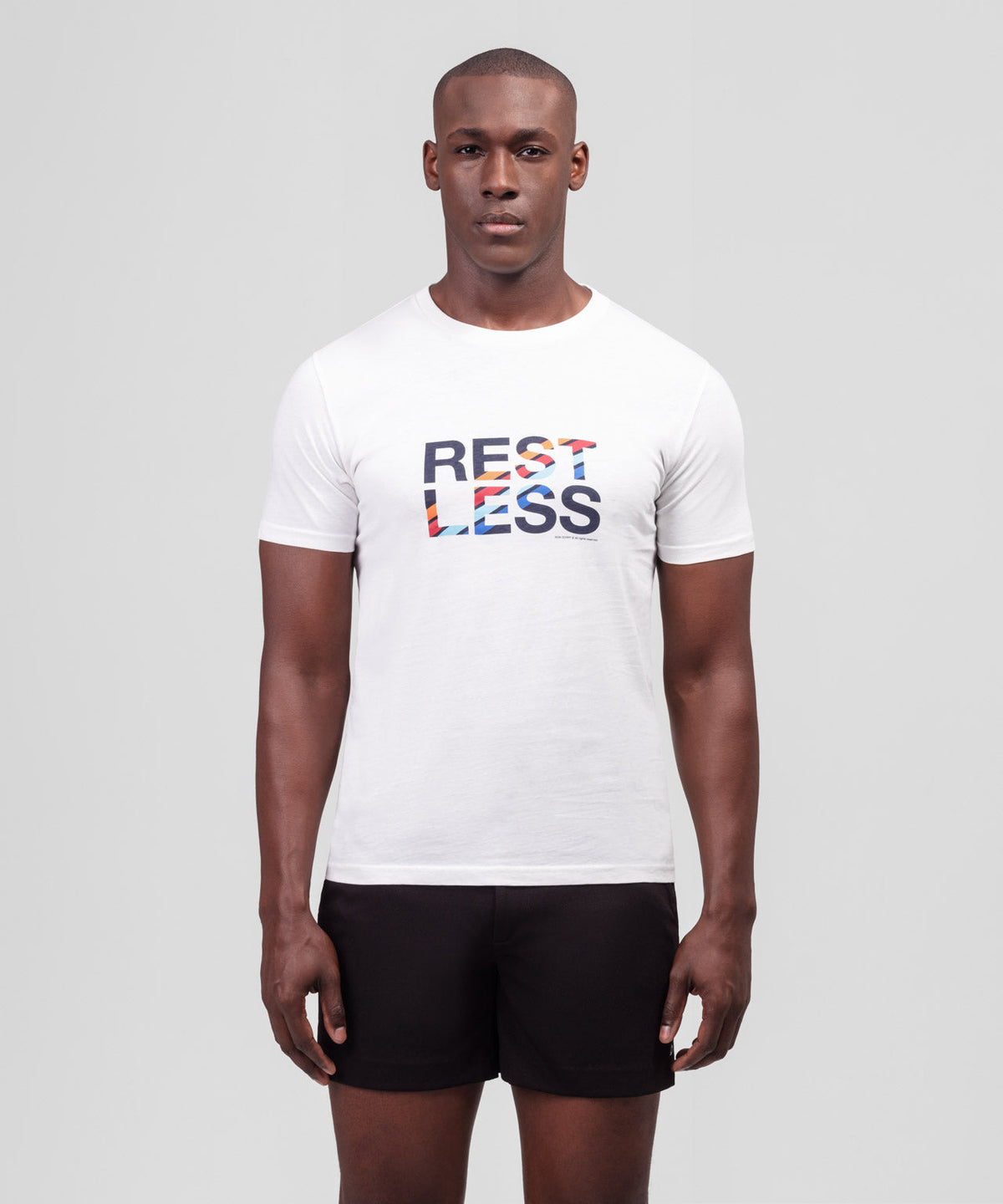Organic Cotton T-Shirt REST LESS: White