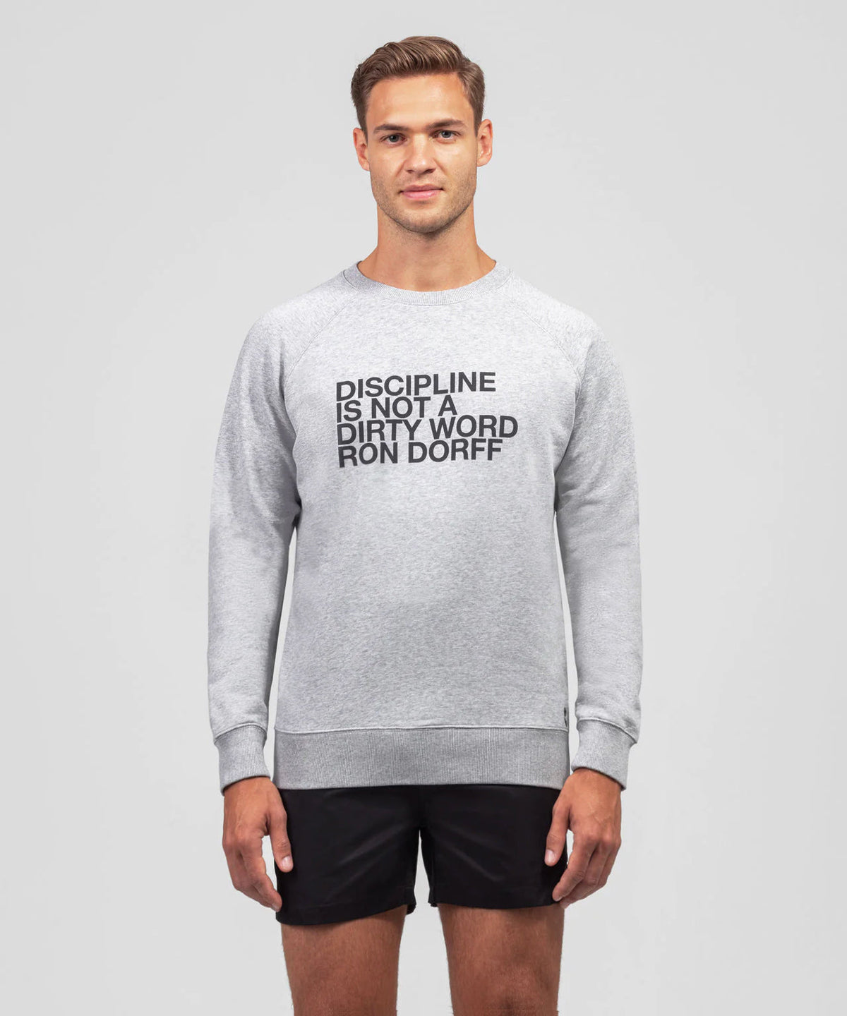Organic Cotton Sweatshirt DISCIPLINE: Grey Melange