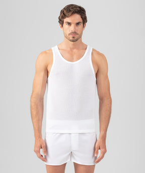 Underwear Tank Top Mesh: White