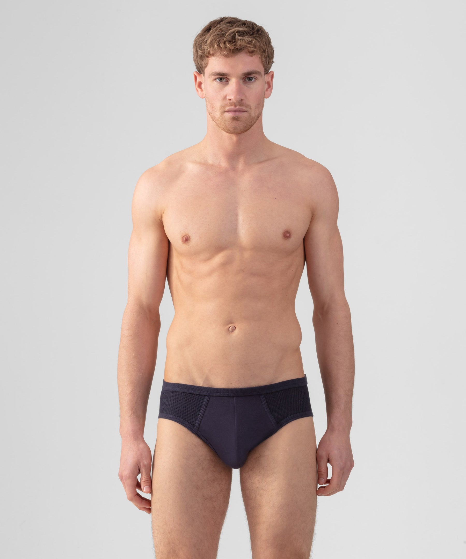 Y-Front Briefs Mesh: Navy