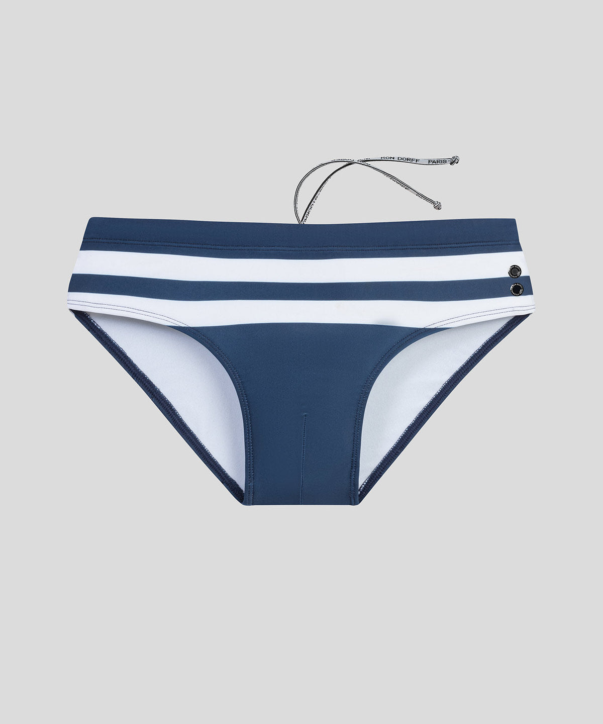 Swim Briefs Stripes: Navy/Off White