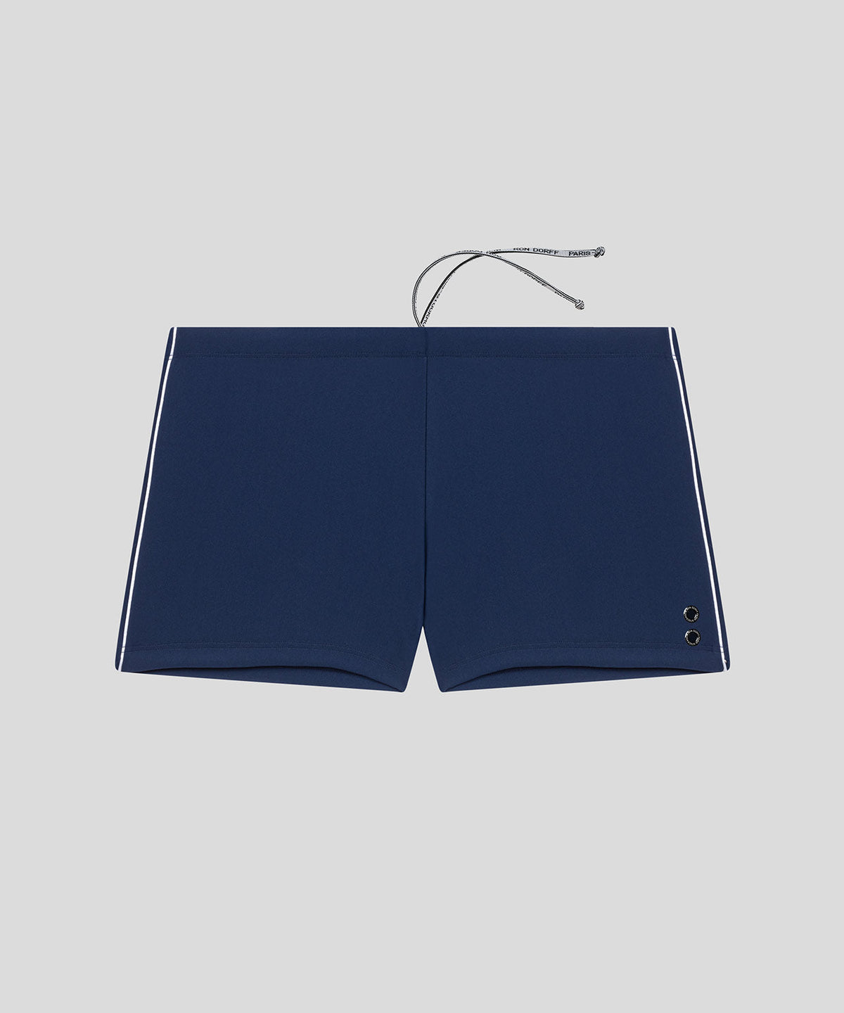 Swim Trunks with Side Pipings: Navy