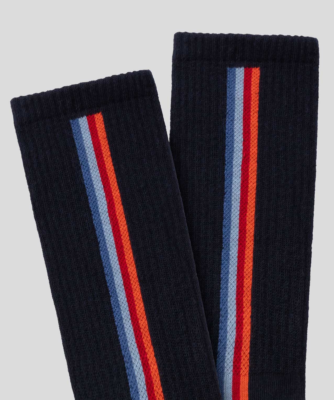 Sports Socks w Side Lines: Navy