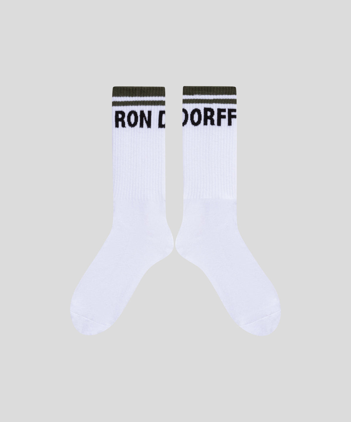 Sports Socks RON DORFF: White / Olive Green