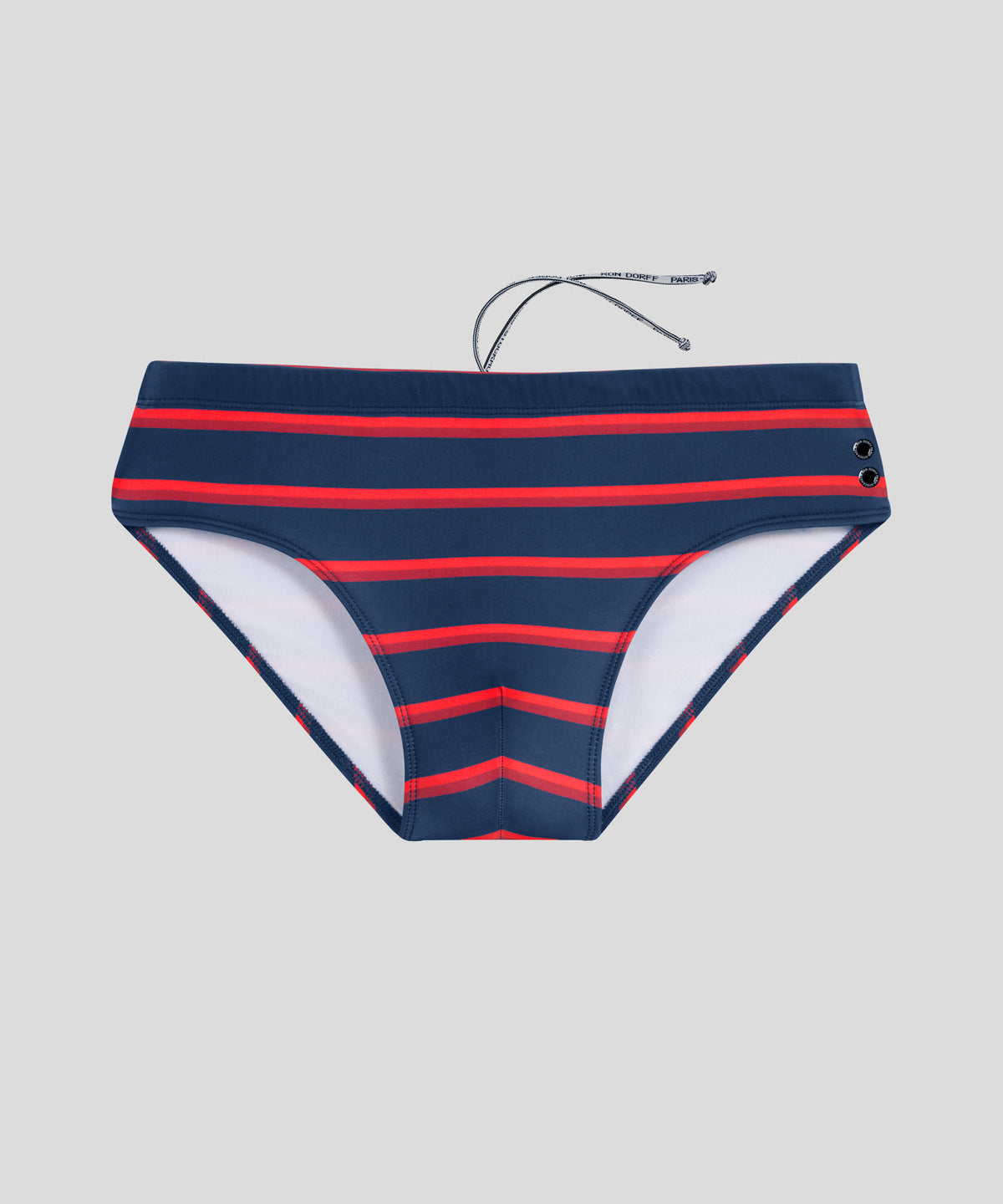 Swim Briefs Retro Stripes: Red / Navy