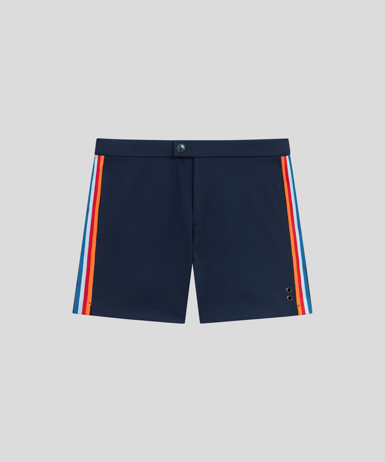 Tennis Shorts w Side Lines: Navy