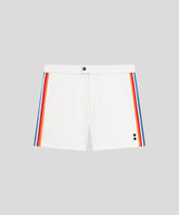 Tennis Shorts w Side Lines: Off White