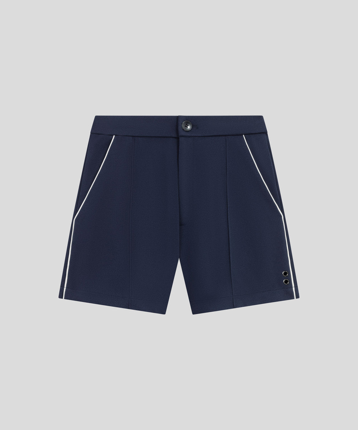 Tennis Shorts w Piping: Navy