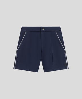 Tennis Shorts w Piping: Navy