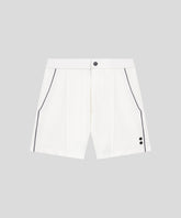 Tennis Shorts w Piping: Off White