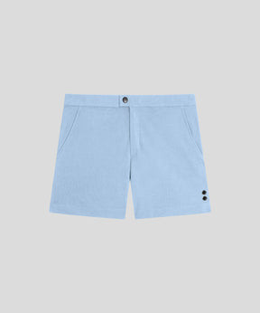 Cotton Terry Tennis Shorts: Dusty Blue
