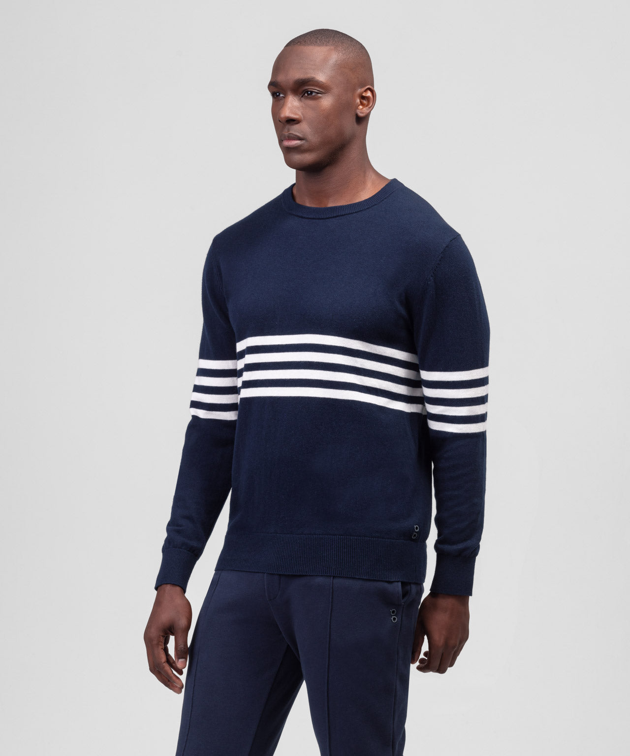 Cotton Cashmere Sweatshirt: Navy