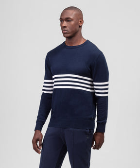 Cotton Cashmere Sweatshirt: Navy