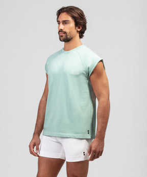 Organic Cotton Sleeveless Sweatshirt DISCIPLINE: Pistachio Green