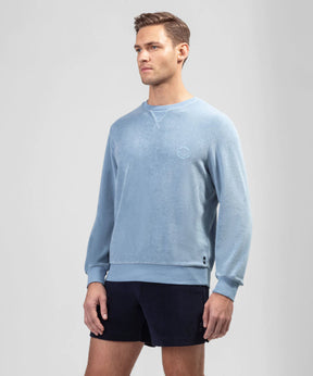 Terry Cotton Sweatshirt: Dusty Blue