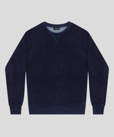 Terry Cotton Sweatshirt: Navy