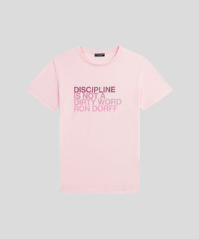 Organic Cotton T-Shirt DISCIPLINE: Pastel Pink