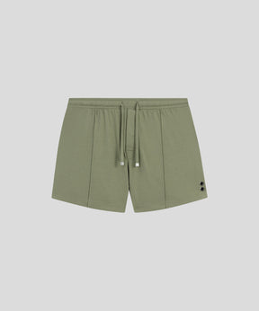 Cotton Modal Home Shorts: Olive Green