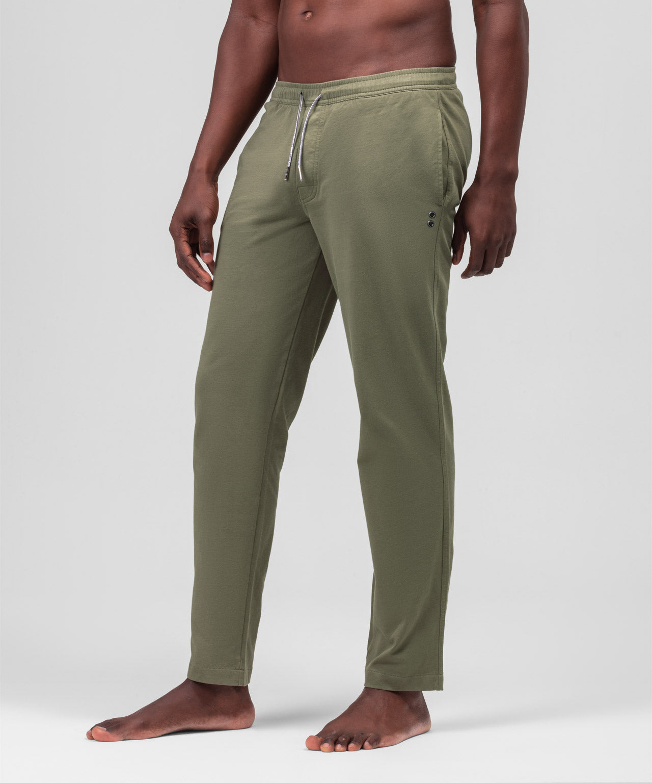 Cotton Home Pants: Olive Green