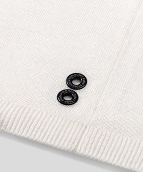 Knitted T-Shirt w. Side Stripes: Off White