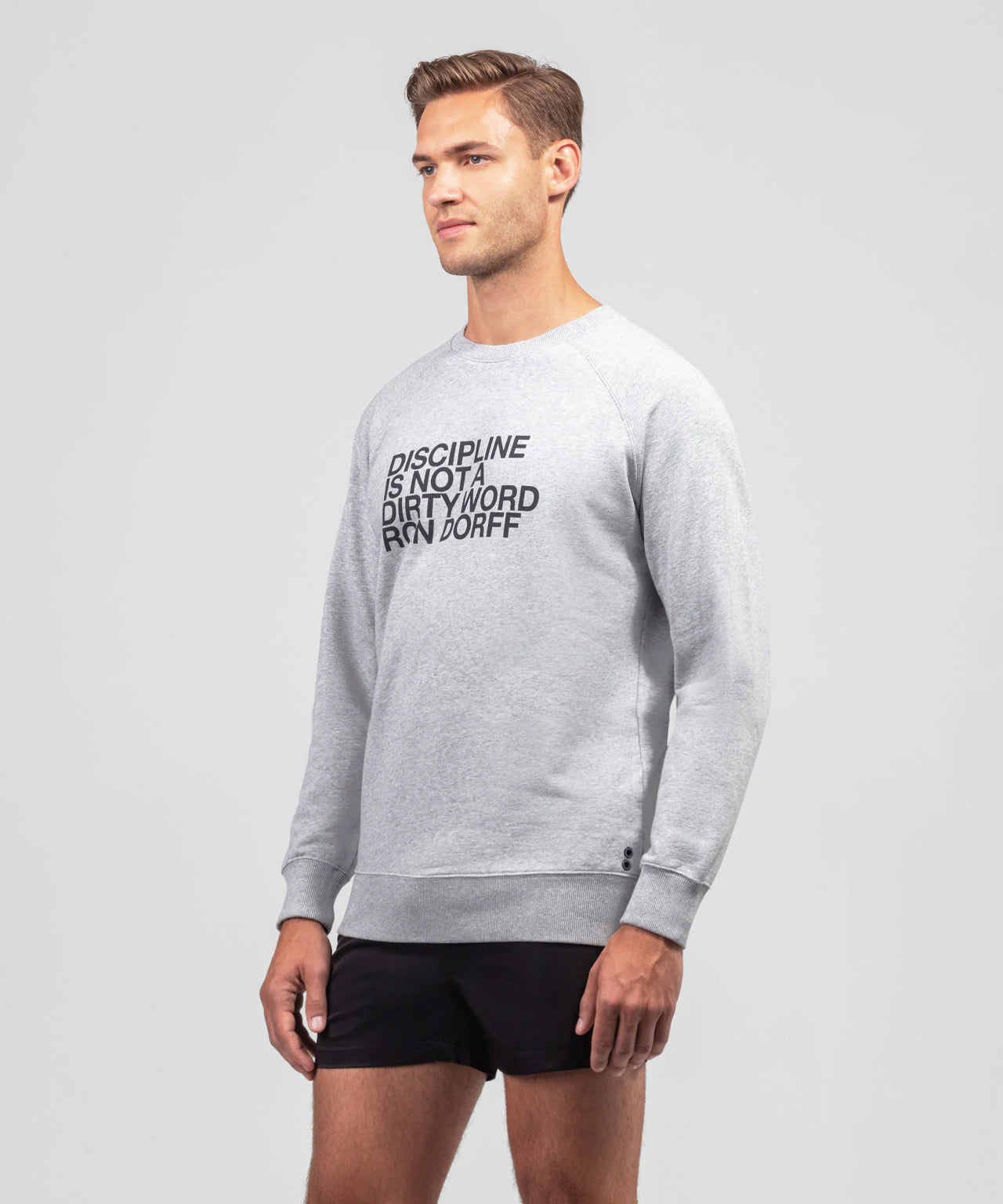 Organic Cotton Sweatshirt DISCIPLINE: Grey Melange