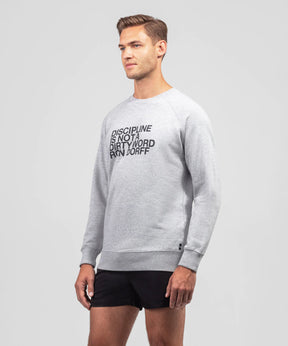 Organic Cotton Sweatshirt DISCIPLINE: Grey Melange