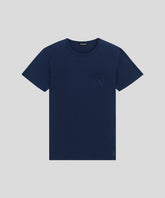 Cotton Modal T-Shirt w Chest Pocket: Navy