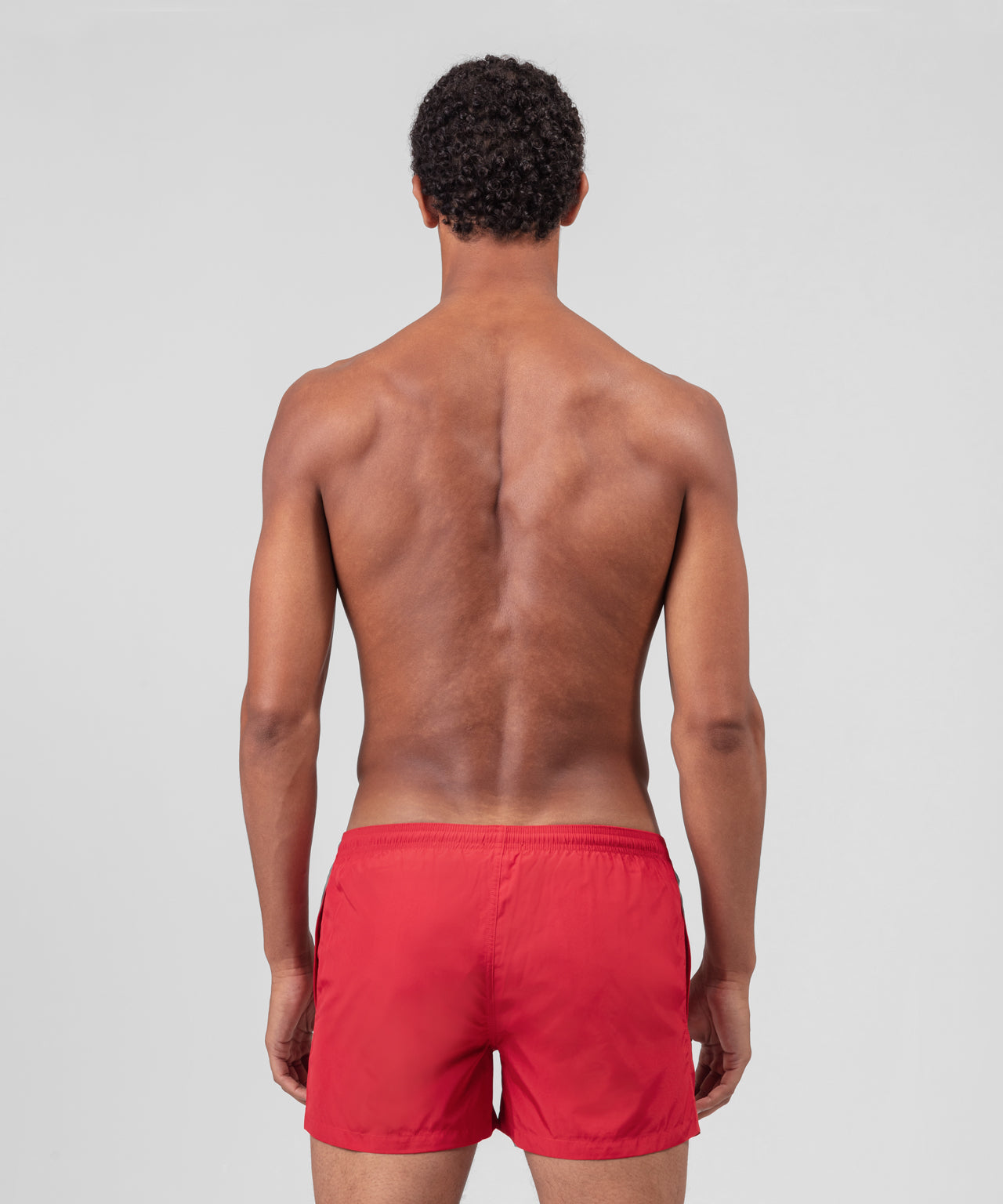Recycled Polyester Swim Shorts: Red