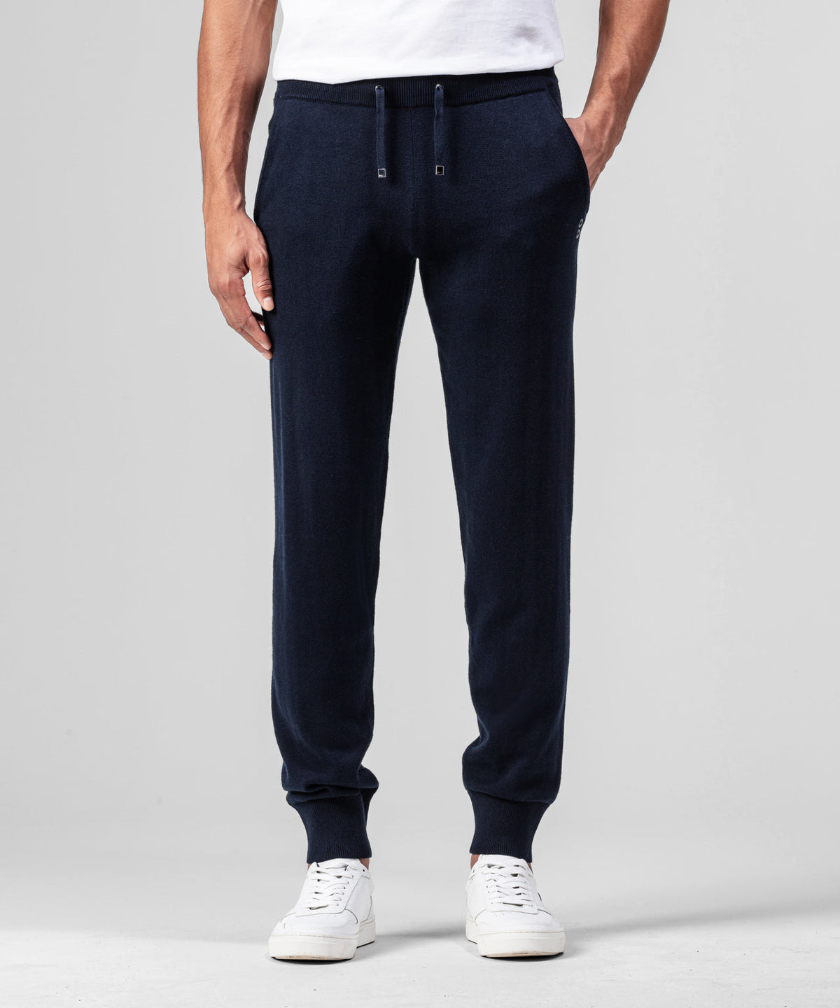 Cotton Cashmere Pants: Navy