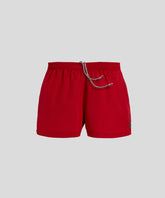 Recycled Polyester Swim Shorts: Red